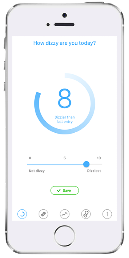 dizzytrack app behandling svimmel diagnose